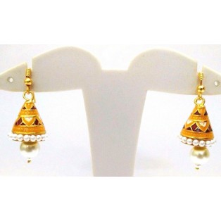 Meenakari Minakari Enamel Jhumka Jhumki Handmade Earring Jewelry Chandelier A115